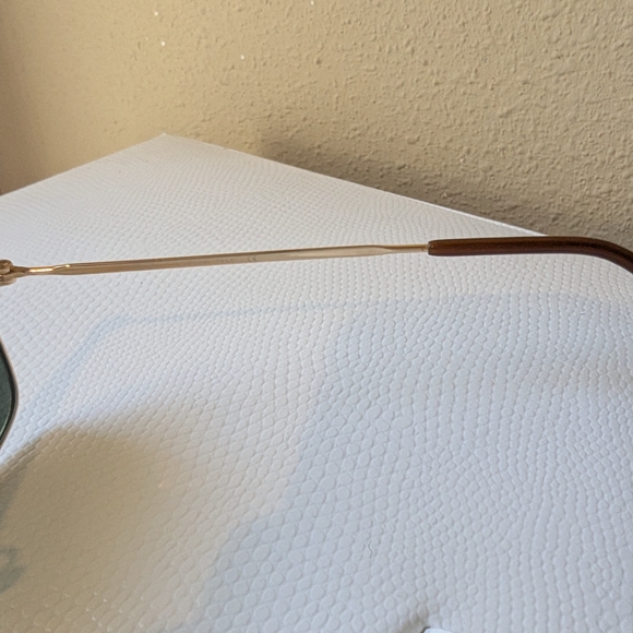 Ray-Ban Gold Aviator Sunglasses with Green Lenses - Picture 6 of 12